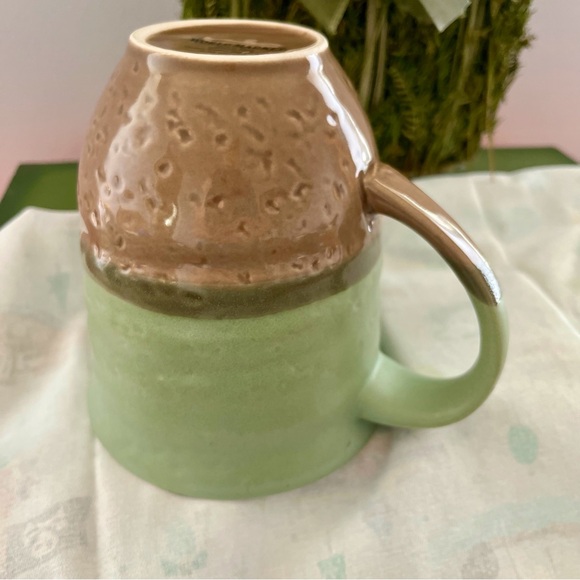 Large Coffee Mug Pottery Style Ribbed World Market - Picture 7 of 9